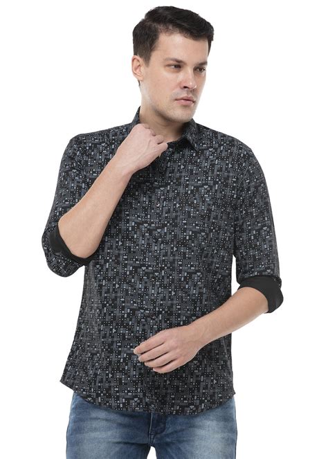 Get Geometric Pattern Printed Shirt at ₹ 799 | LBB Shop