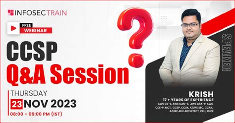 Free Webinar for CCSP Q&A Session, November 23 2023 | Online Event ...