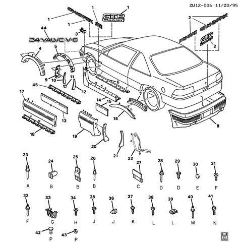 An Illustrated Guide to 2002 Pontiac Grand Prix Body Parts