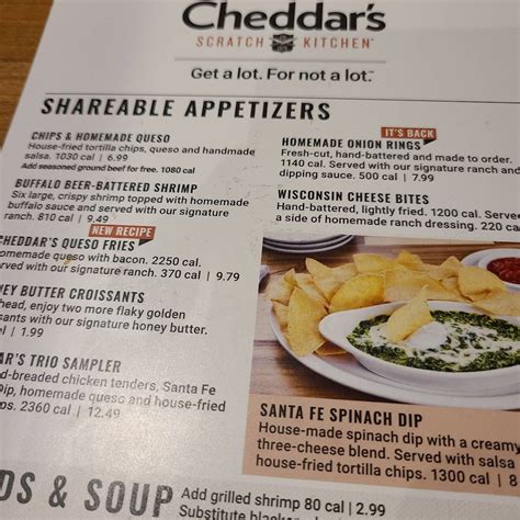 Cheddar's Scratch Kitchen Menu