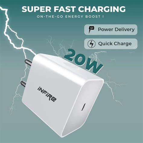 iNFiRe Swift PD 20W Type C Travel Adapter with Fast Charging – Indian ...