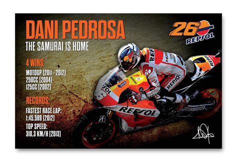 Tamatina Moto GP Sticker Posters | Matte Vinyl Stickers | Dani Pedrosa ...