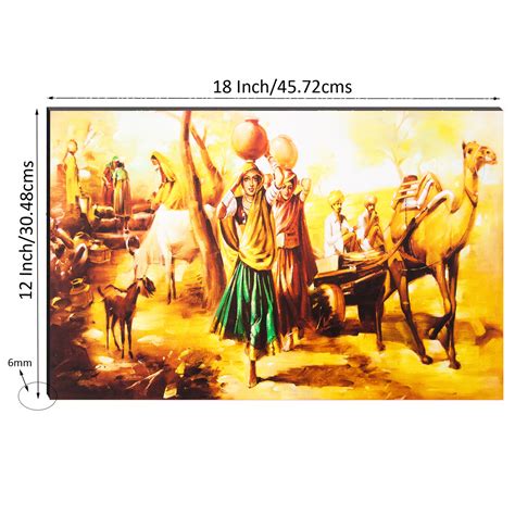 6MM MDF Village Scene Satin Matt Texture UV Art Painting - eCraftIndia ...