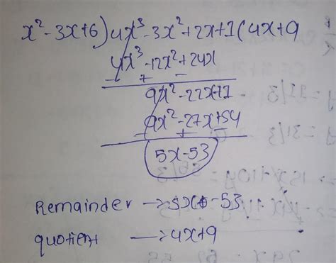 divide the polynomial f(x) by the polynomial g(x) and find the quotient ...