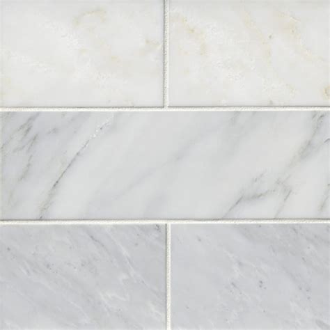 Subway Tile Carrara Marble 6" X 12" Carrara White Marble Subway Tile