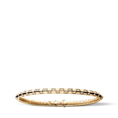 Le Damier de Louis Vuitton Small Bracelet, Yellow Gold and Diamonds ...