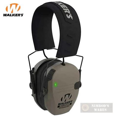Walker's RAZOR Ear Pro Muffs RECHARGEABLE USB NRR 21dB GWP-RSEMRC-FDE ...
