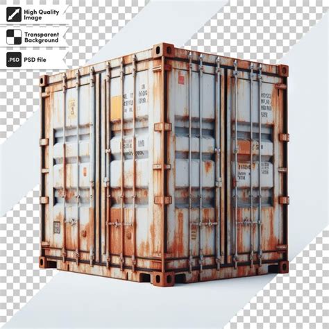 Container de garage en métal sur fond transparent avec couche de masque ...