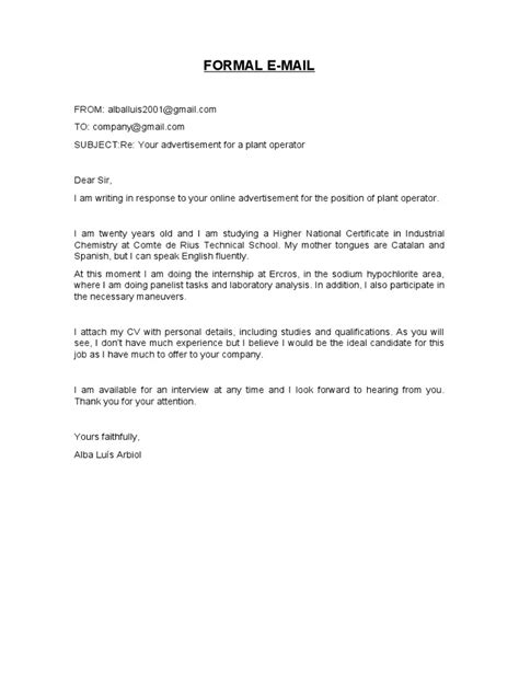 Formal Email Format Sample 的图像结果