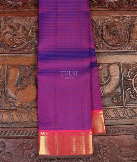 Buy Purple Kanjivaram Silk Saree T583260