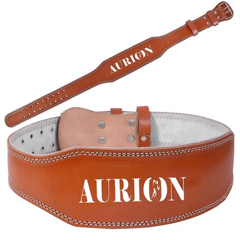 Buy Aurion by 10 Club Leather Weight Lifting Belt Body Fitness Gym Back ...