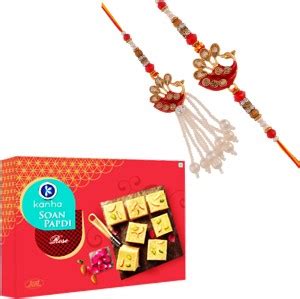 Ascension Peacock Couple Bhaiya bhabhi Rakhi set,Tilak Card & Soan ...