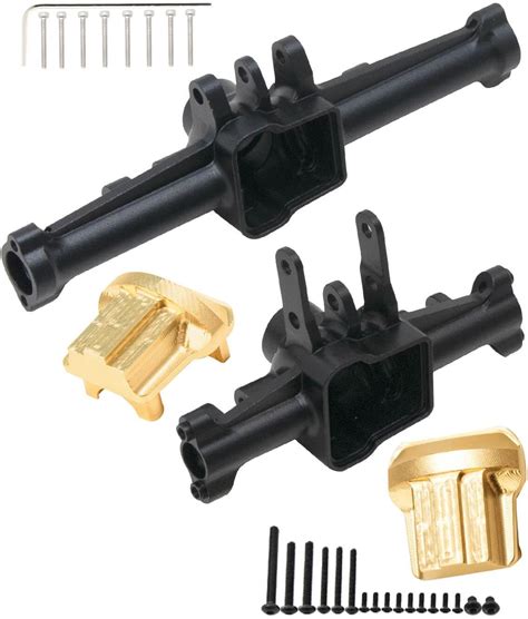 Amazon.com: RCMYou Aluminum Black Front & Rear Portal Axles Housing Upgrades Part for 1/18 TRX4M ...