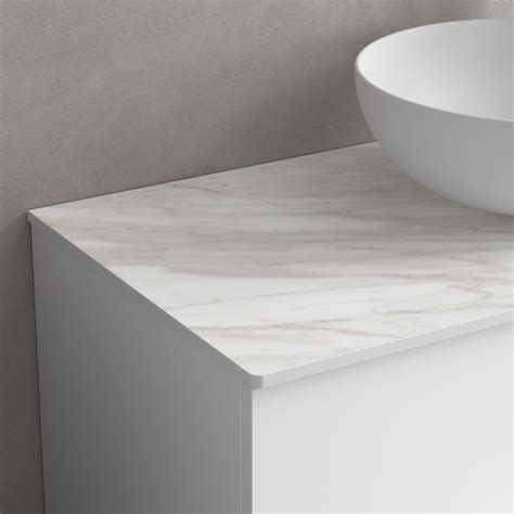 Machined countertop WHITE MARBLE 600 x 12 x 460 mm