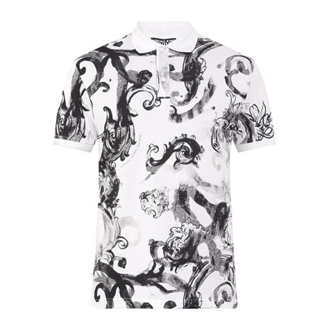 Buy Men White Prints Polo Polos Online - 974020 | The Collective