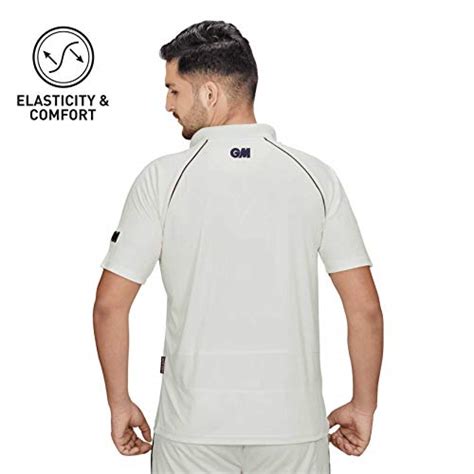 GM 7205 Half Sleeve Cricket T-Shirt Size-X-Large (White/Navy)