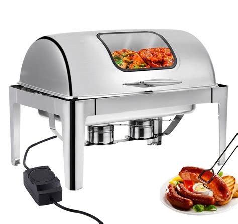 Electric Buffet Food Roll Top Chafing Dish Servers and Warmers with ...