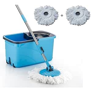 VIRAT Rapid Floor Cleaning Kit: 360° Spin Mop, Stainless Steel Wringer ...