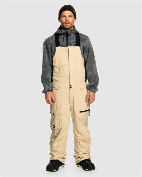 Mens Utility Technical Snow Bib Pants - TRUE BLACK | Quiksilver