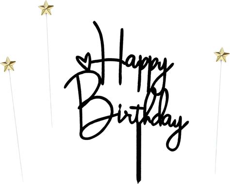Buy Happy Birthday Cake Topper Star Birthday Cake Topper Happy Birthday ...