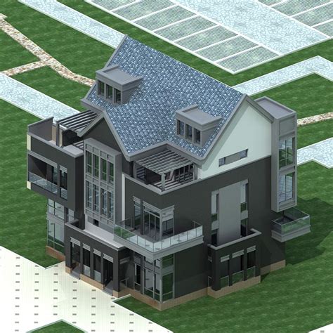 简约风格双拼别墅设计参考图_盖房知识_图纸之家