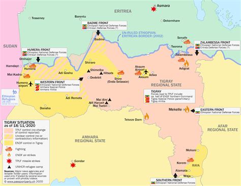 Guest Feature: Map of Control in Ethiopia's Tigray Conflict (November 18, 2020) - Political ...