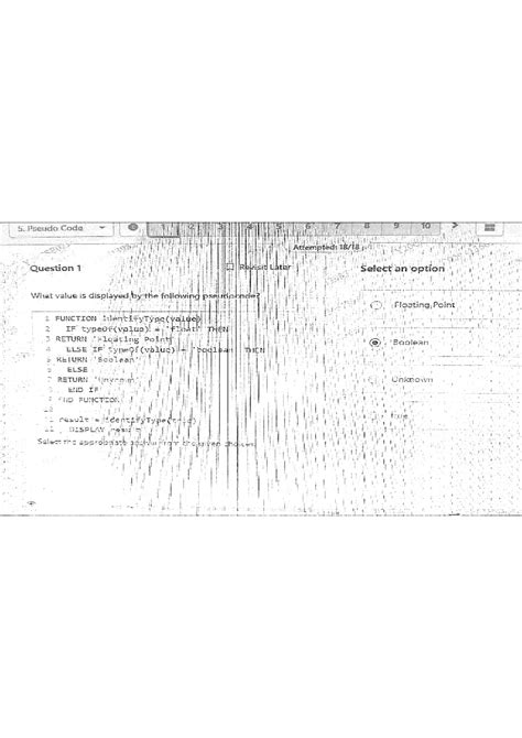Pseudocodes - Okehh - 5. Pseudo Code 1 2 B 4 S 6 7 8 9 10 Attempted ...