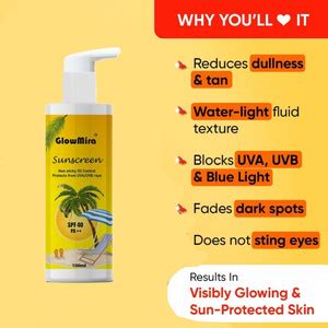 glowmira Sunscreen - SPF 50 PA++ Sunscreen SPF 40, PA++, UVA/UVB ...