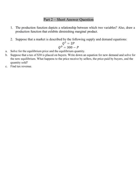 Production Function Questions and Answers 的图像结果