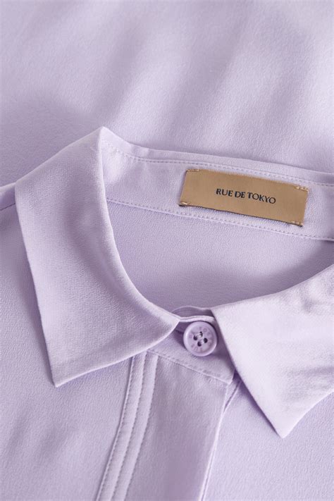 SHELBY SILK SHIRT LIGHT PURPLE – Rue De Tokyo