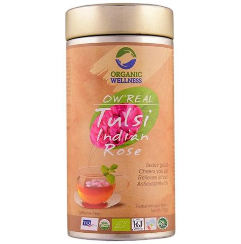 Organic Wellness OW' Real Tulsi Herbal Infusion Blend Indian Rose ...