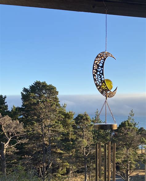 Solar Moon Wind Chime Hanging Lights -Outdoor Garden Lights - b1amzluckbox