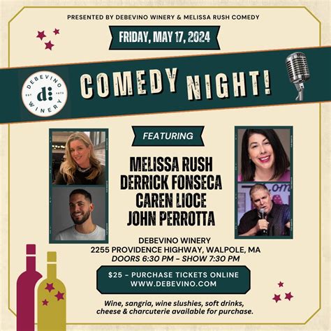 Laugh & Wine Comedy Night!, Debevino Winery, Walpole, 17 May 2024 ...