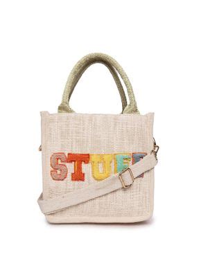 Buy Astrid Embroidered Hand Bag for Women with Detachable Sling Beige ...