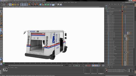 3D model Grumman LLV USA Post Car Rigged for Cinema 4D | 3D Molier ...