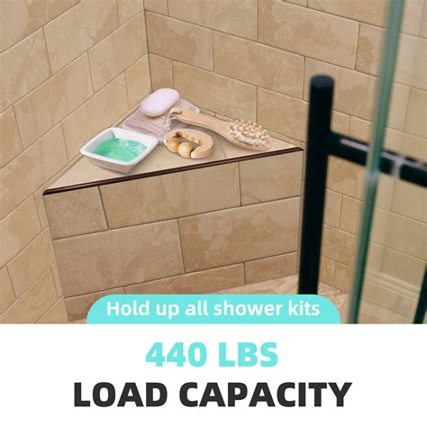 VEVOR Tile Shower Seat, 22.4" x 16" x 20" Ready to Tile Shower Seat, Factory Waterproof & 100% ...
