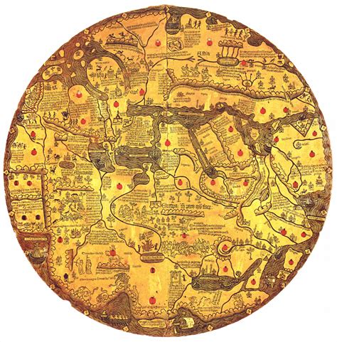 Mappa Mundi - Borgia - c.1430 | Ancient maps, Ancient world maps, World map