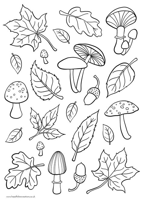 Fall Leaves Printable Coloring - Fall Coloring Leaves fall leaves color ...