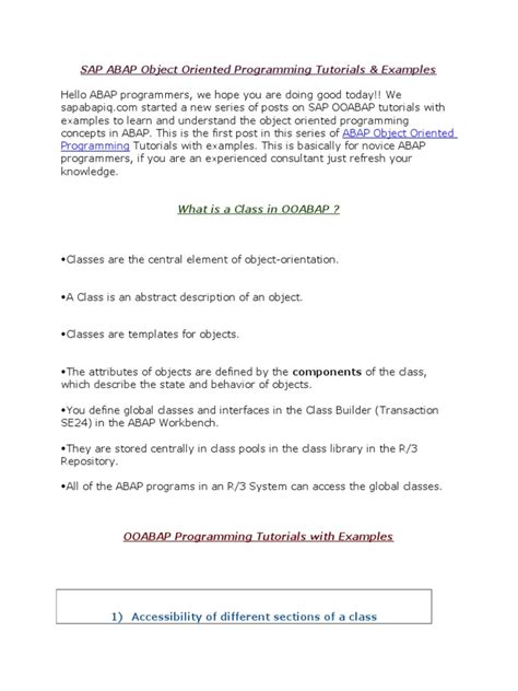 Image result for Object-Oriented Programming ABAP