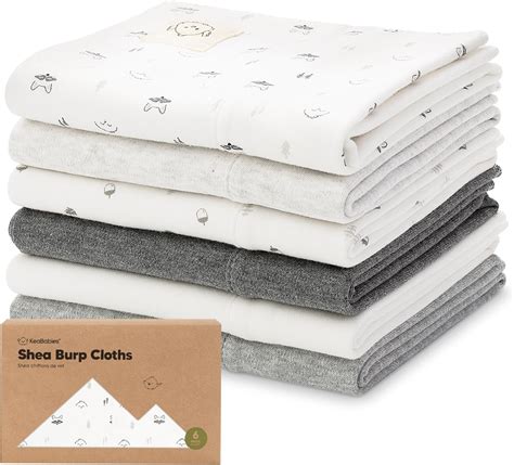 6-Pack Baby Burp Cloths - Large Cotton Burping Cloths for Babies, Organic Burp Cloths for Baby ...