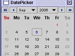 Date PICKER Java Tutorial 的图像结果