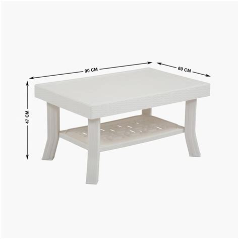 Buy Abigail Polypropylene Outdoor Table - White from Home Centre at ...