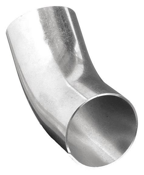 45° Long Tangent Elbow, 2 in OD x 2 in OD Size, Sanitary Fitting Elbow ...
