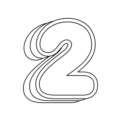 The Number 2 In Bubble Letters