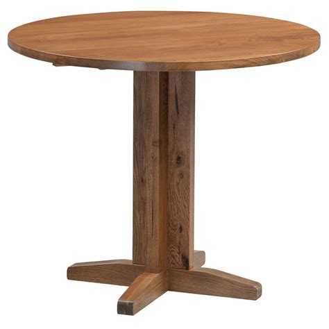 Dorset Rustic - Round Drop Leaf Dining Table - Stag Oak and Pine