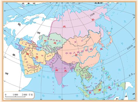 谁有亚洲地图，能划分东亚，西亚，南亚，中亚，东南亚_百度知道