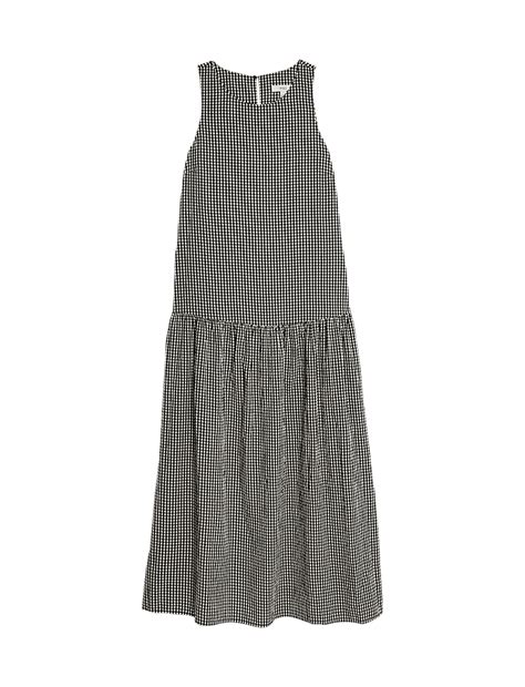 Buy Checked Midaxi Drop Waist Dress at Marks & Spencer
