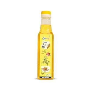 Nutriorg Organic Yellow Mustard Oil 500 ml | Cold Pressed | Essential ...