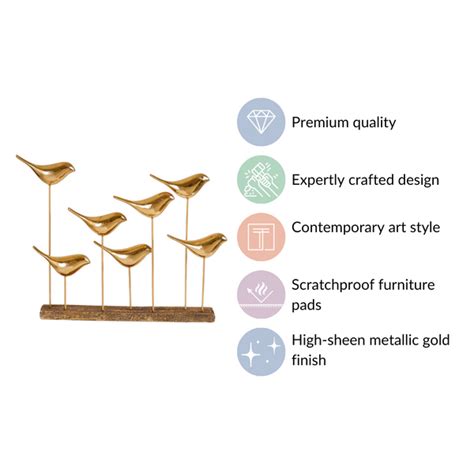 Gold Birds Decor Accent Showpiece Online - Premium Decor Object | Nestasia