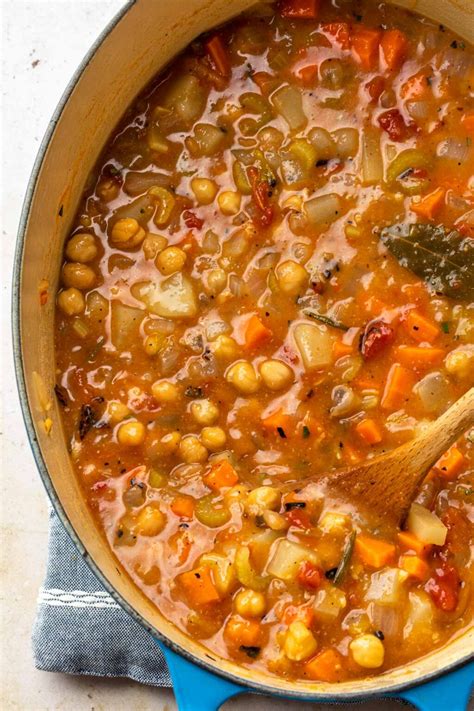 Garbanzo Bean Soup (dairy free, vegan) - Simply Whisked